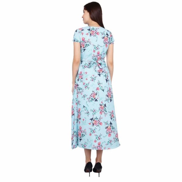 Floral Crepe V Neck Dress – Zeronear