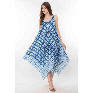 Desirable Cotton Midi Dress Blue