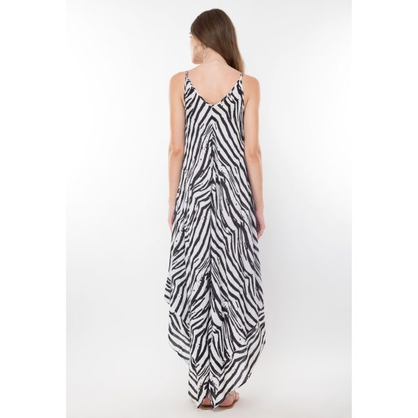 Glorious Rayon Midi Dress White Back