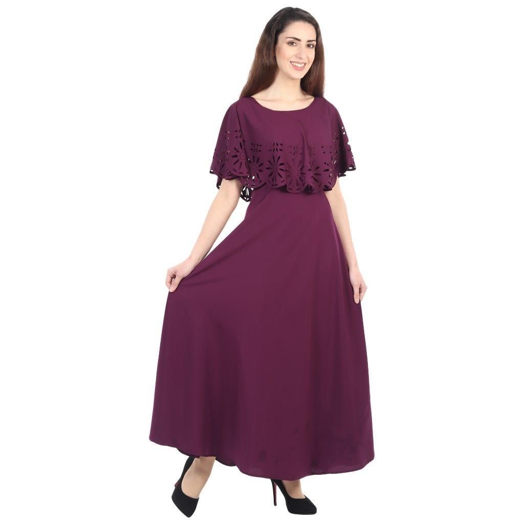 Charming Crepe Maxi Dress – Zeronear