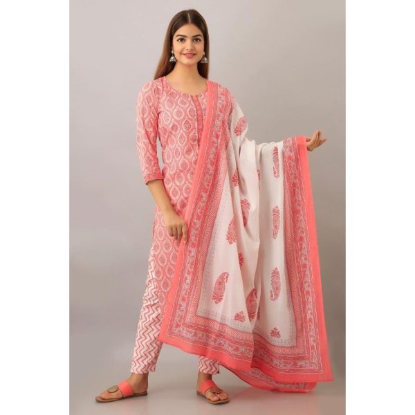 Attractive Cotton Printed Kurti Pant Set C1620060